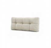 Coussin de dossier matelassé pour palettes | Velours côtelé | 120x40 cm | Couleur beige foncé
