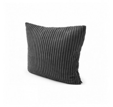 Coussin décoratif matelassé pour palettes | Velours côtelé | 40x40 cm | Couleur gris foncé
