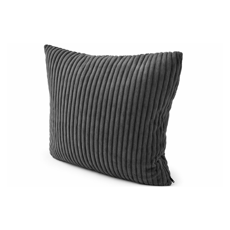 Coussin décoratif matelassé pour palettes | Velours côtelé | 40x40 cm | Couleur gris foncé