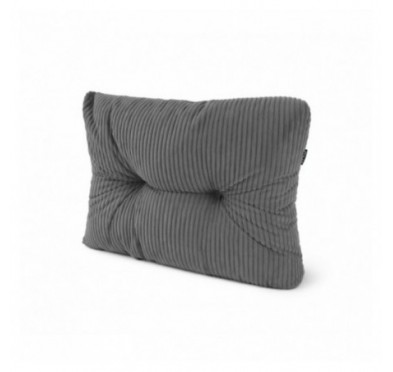 Coussin latéral matelassé pour palettes | Velours côtelé | 60x40 cm | Couleur gris foncé