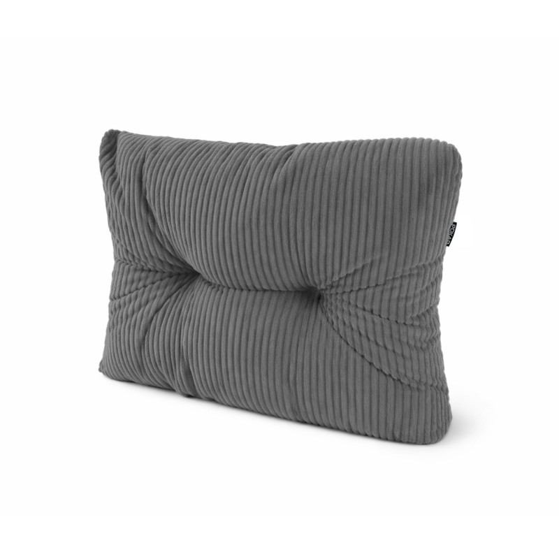Coussin latéral matelassé pour palettes | Velours côtelé | 60x40 cm | Couleur gris foncé