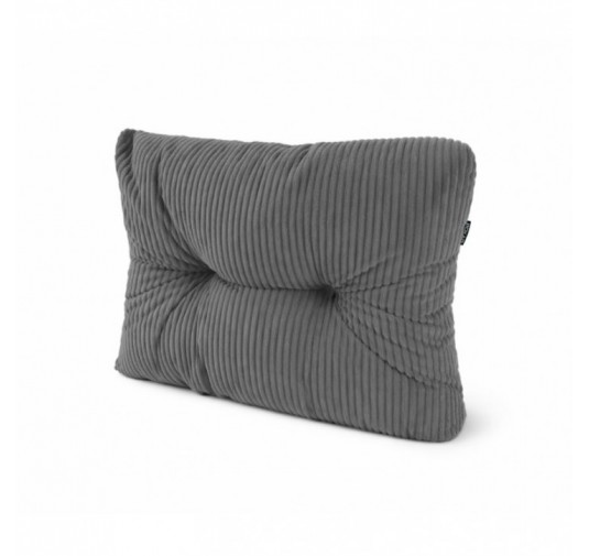 Coussin latéral matelassé pour palettes | Velours côtelé | 60x40 cm | Couleur gris foncé