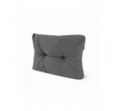 Coussin latéral matelassé pour palettes | Velours côtelé | 60x40 cm | Couleur gris foncé