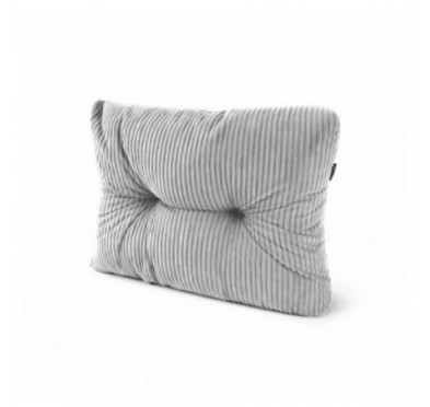 Coussin latéral matelassé pour palettes | Velours côtelé | 60x40 cm | Couleur gris