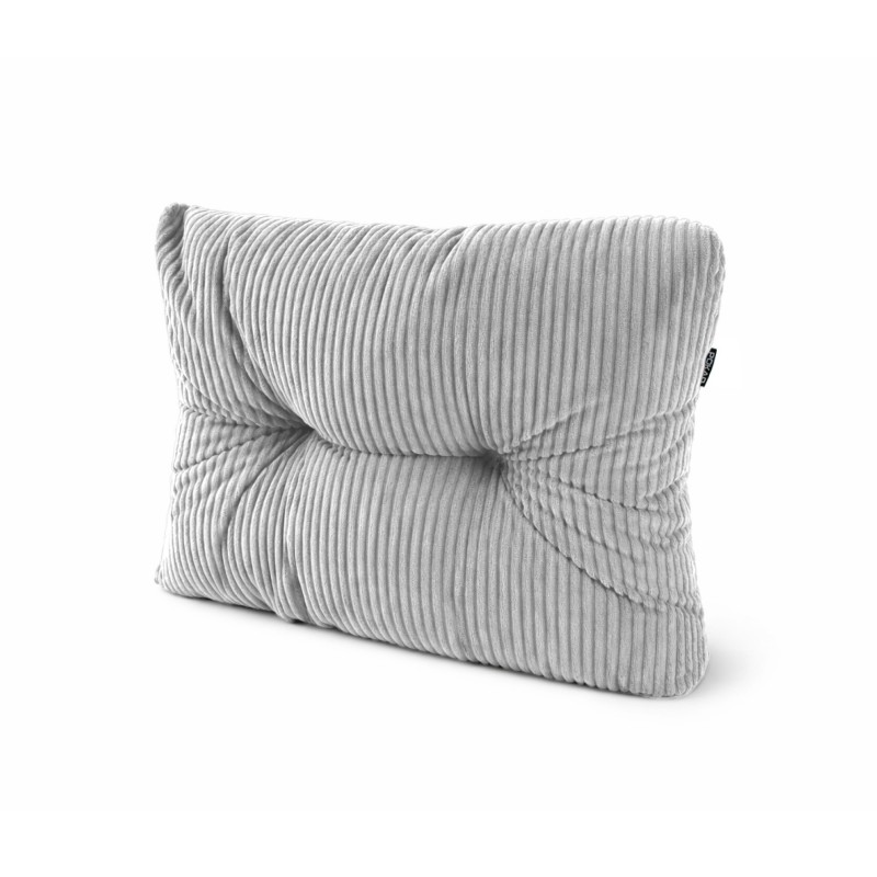 Coussin latéral matelassé pour palettes | Velours côtelé | 60x40 cm | Couleur gris