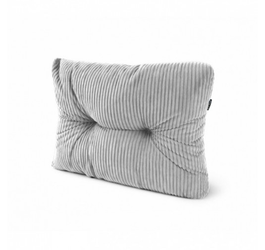 Coussin latéral matelassé pour palettes | Velours côtelé | 60x40 cm | Couleur gris