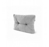 Coussin latéral matelassé pour palettes | Velours côtelé | 60x40 cm | Couleur gris