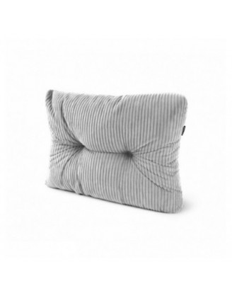 Coussin latéral matelassé pour palettes | Velours côtelé | 60x40 cm | Couleur gris