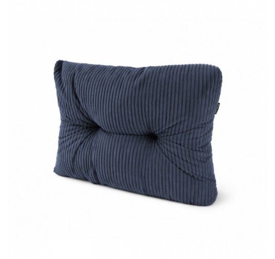 Coussin latéral matelassé pour palettes | Velours côtelé | 60x40 cm | Couleur bleu foncé