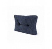 Coussin latéral matelassé pour palettes | Velours côtelé | 60x40 cm | Couleur bleu foncé