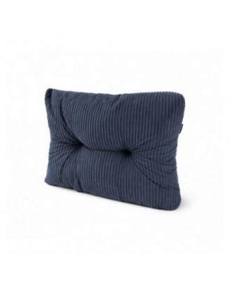 Coussin latéral matelassé pour palettes | Velours côtelé | 60x40 cm | Couleur bleu foncé