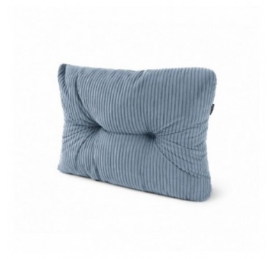 Coussin latéral matelassé pour palettes | Velours côtelé | 60x40 cm | Couleur bleu