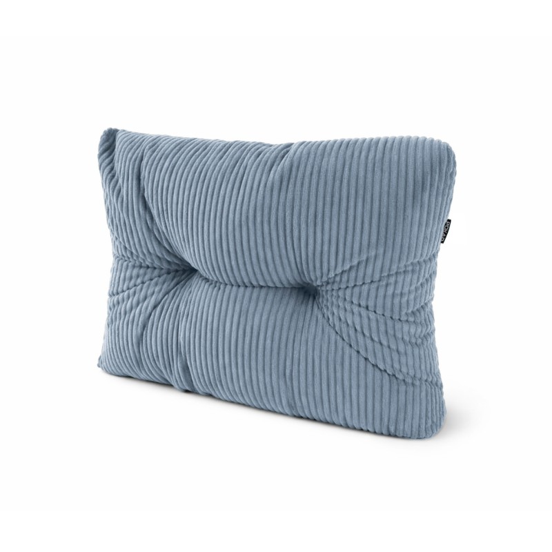 Coussin latéral matelassé pour palettes | Velours côtelé | 60x40 cm | Couleur bleu