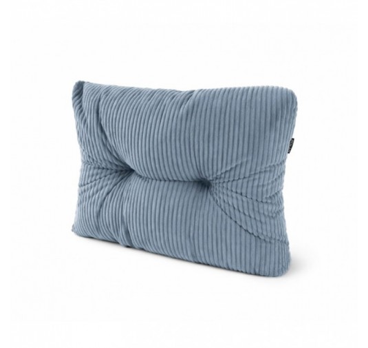 Coussin latéral matelassé pour palettes | Velours côtelé | 60x40 cm | Couleur bleu