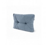 Coussin latéral matelassé pour palettes | Velours côtelé | 60x40 cm | Couleur bleu
