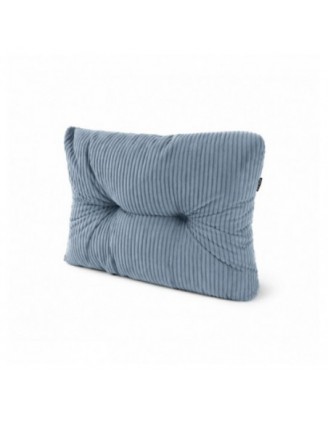 Coussin latéral matelassé pour palettes | Velours côtelé | 60x40 cm | Couleur bleu