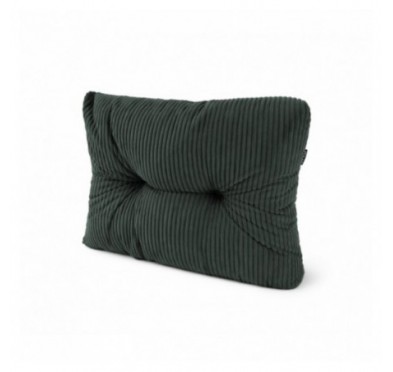 Coussin latéral matelassé pour palettes | Velours côtelé | 60x40 cm | Couleur vert foncé