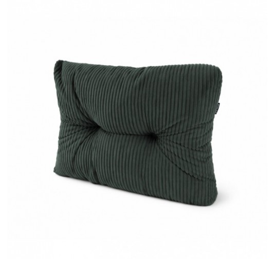 Coussin latéral matelassé pour palettes | Velours côtelé | 60x40 cm | Couleur vert foncé