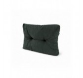 Coussin latéral matelassé pour palettes | Velours côtelé | 60x40 cm | Couleur vert foncé