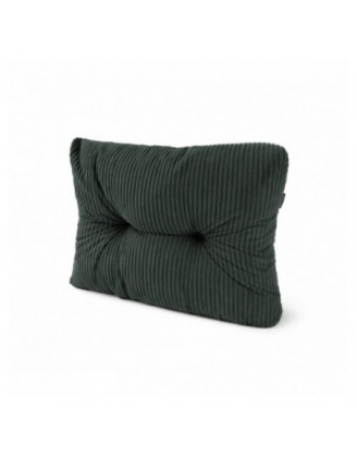 Coussin latéral matelassé pour palettes | Velours côtelé | 60x40 cm | Couleur vert foncé