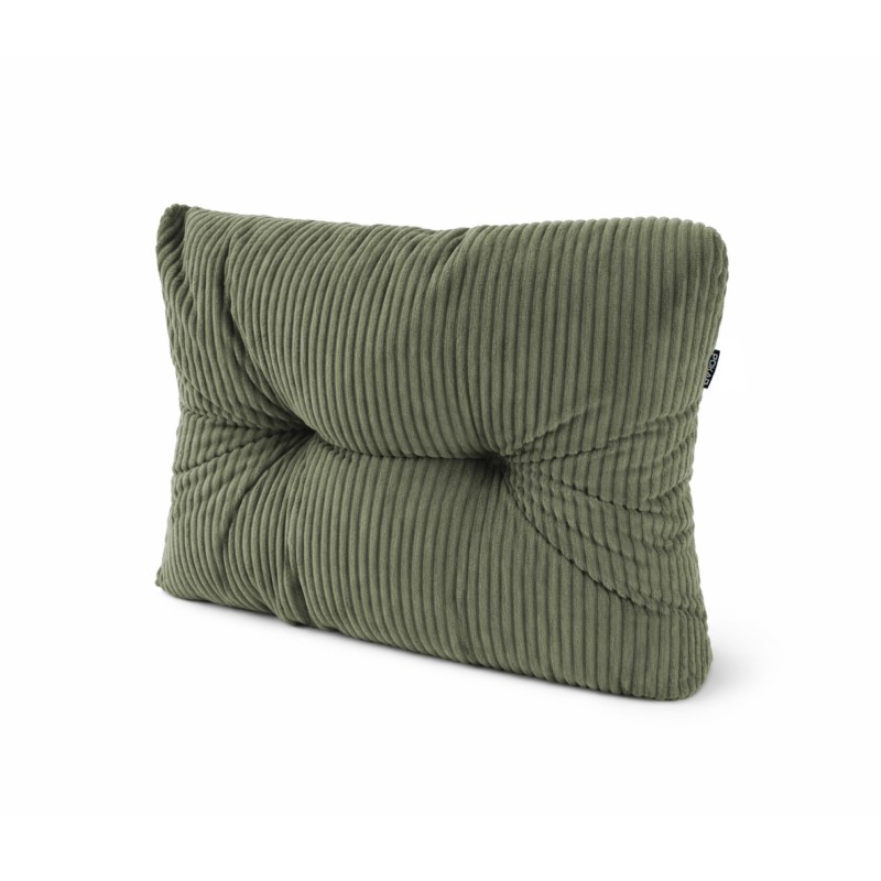 Coussin latéral matelassé pour palettes | Velours côtelé | 60x40 cm | Couleur vert