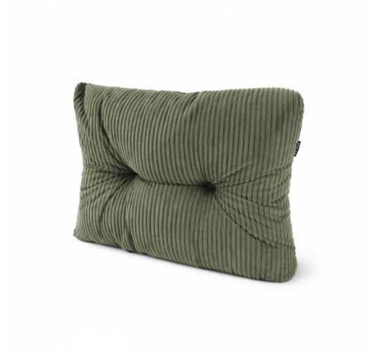 Coussin latéral matelassé pour palettes | Velours côtelé | 60x40 cm | Couleur vert