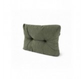 Coussin latéral matelassé pour palettes | Velours côtelé | 60x40 cm | Couleur vert