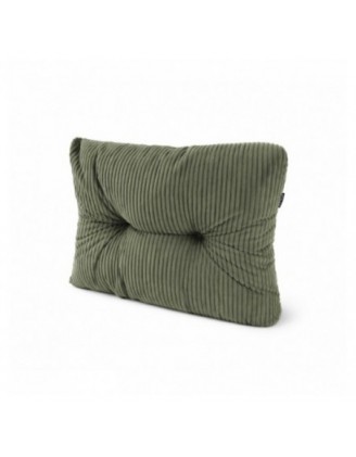 Coussin latéral matelassé pour palettes | Velours côtelé | 60x40 cm | Couleur vert