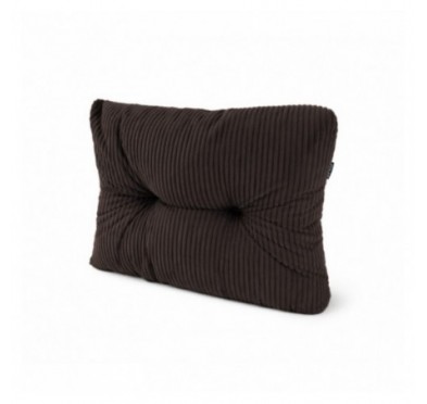 Coussin latéral matelassé pour palettes | Velours côtelé | 60x40 cm | Couleur marron foncé