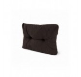 Coussin latéral matelassé pour palettes | Velours côtelé | 60x40 cm | Couleur marron foncé