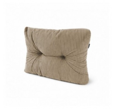 Coussin latéral matelassé pour palettes | Velours côtelé | 60x40 cm | Couleur marron