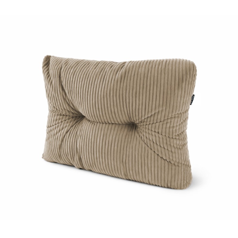 Coussin latéral matelassé pour palettes | Velours côtelé | 60x40 cm | Couleur marron