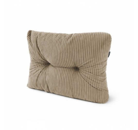 Coussin latéral matelassé pour palettes | Velours côtelé | 60x40 cm | Couleur marron