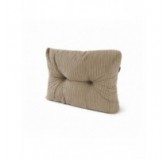 Coussin latéral matelassé pour palettes | Velours côtelé | 60x40 cm | Couleur marron