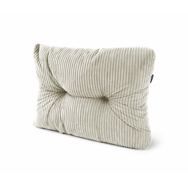 Coussin latéral matelassé pour palettes | Velours côtelé | 60x40 cm | Couleur beige foncé