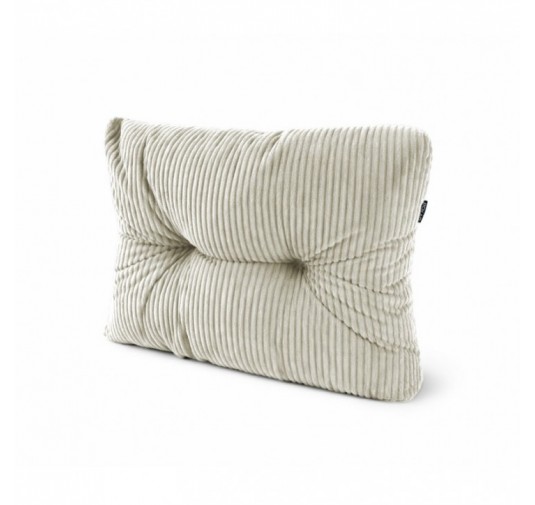 Coussin latéral matelassé pour palettes | Velours côtelé | 60x40 cm | Couleur beige foncé