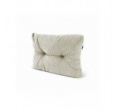 Coussin latéral matelassé pour palettes | Velours côtelé | 60x40 cm | Couleur beige foncé