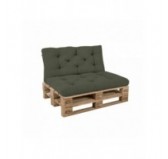 Set de 2 coussins de jardin matelassés pour palettes | Velours côtelé | Couleur vert