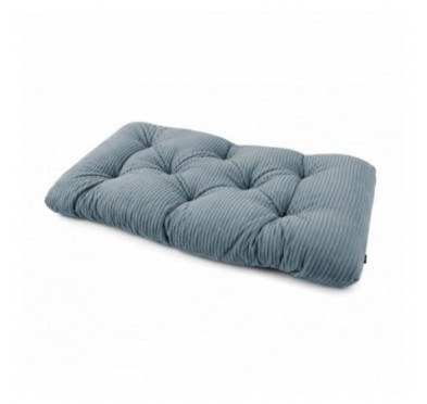 Coussin de siège matelassé pour palettes | Velours côtelé | 120x60 cm | Couleur bleu