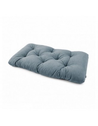 Coussin de siège matelassé pour palettes | Velours côtelé | 120x60 cm | Couleur bleu