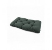 Coussin de siège matelassé pour palettes | Velours côtelé | 120x60 cm | Couleur vert foncé