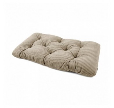 Coussin de siège matelassé pour palettes | Velours côtelé | 120x60 cm | Couleur marron
