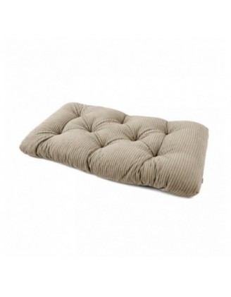 Coussin de siège matelassé pour palettes | Velours côtelé | 120x60 cm | Couleur marron