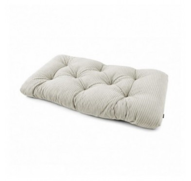 Coussin de siège matelassé pour palettes | Velours côtelé | 120x60 cm | Couleur beige foncé