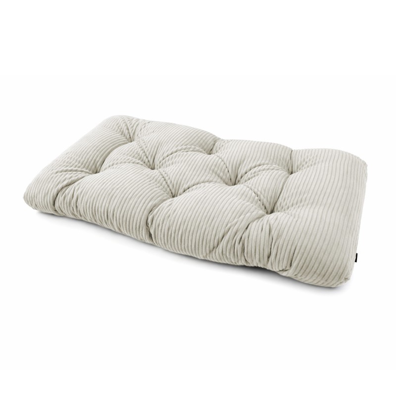 Coussin de siège matelassé pour palettes | Velours côtelé | 120x60 cm | Couleur beige foncé