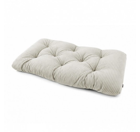 Coussin de siège matelassé pour palettes | Velours côtelé | 120x60 cm | Couleur beige foncé