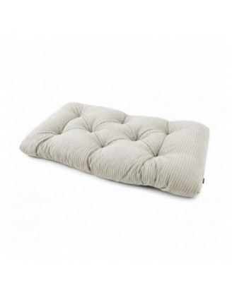 Coussin de siège matelassé pour palettes | Velours côtelé | 120x60 cm | Couleur beige foncé
