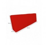 Coussin de Dossier pour Palettes Imperméable 120x40x20/10 Rouge