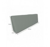 Coussin de Dossier pour Palettes Imperméable 120x40x20/10 Gris