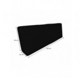 Coussin de Dossier pour Palettes Imperméable 120x40x20/10 Noir